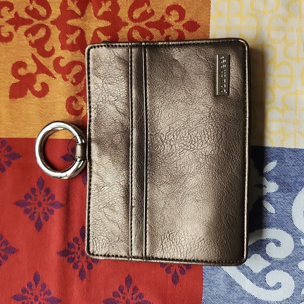 Pouchee Genuine Bronze Leather Organizer Hand Bag Purse Multi Pocket Office